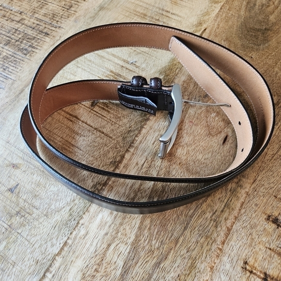 TRAFALGAR LORENZO Hand Polished Cortina Leather Brown belt Size 36 - Picture 1 of 7